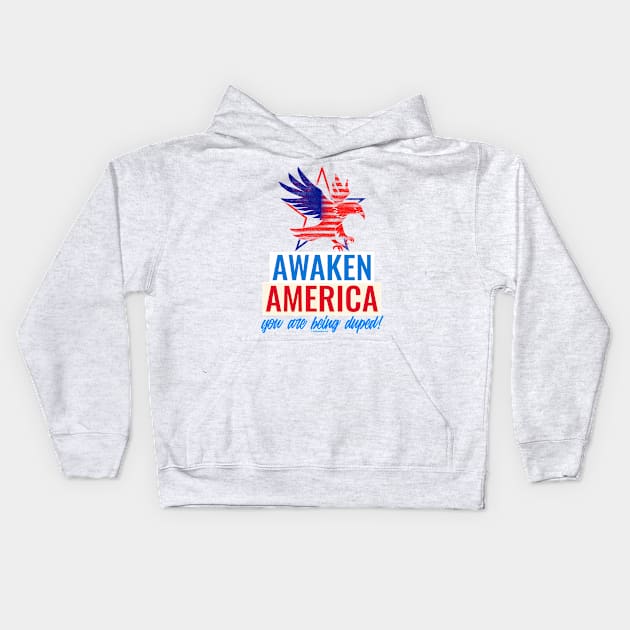 Awaken America Flying Eagle Kids Hoodie by LeftBrainExpress